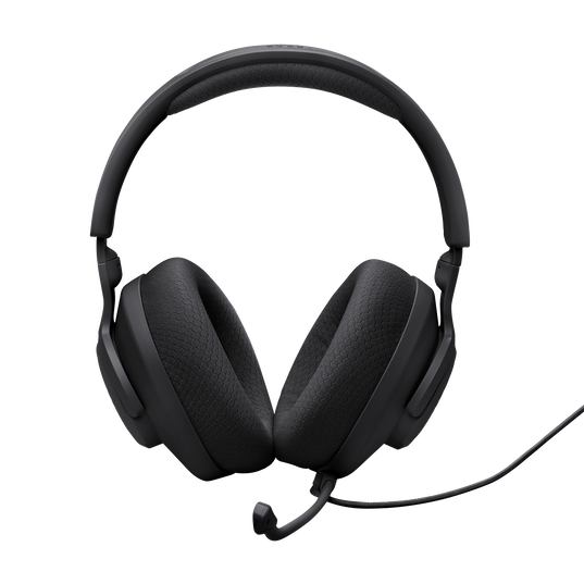 JBL Quantum 100M2 - Black - Wired over-ear gaming headset with detachable mic and mute option - Front